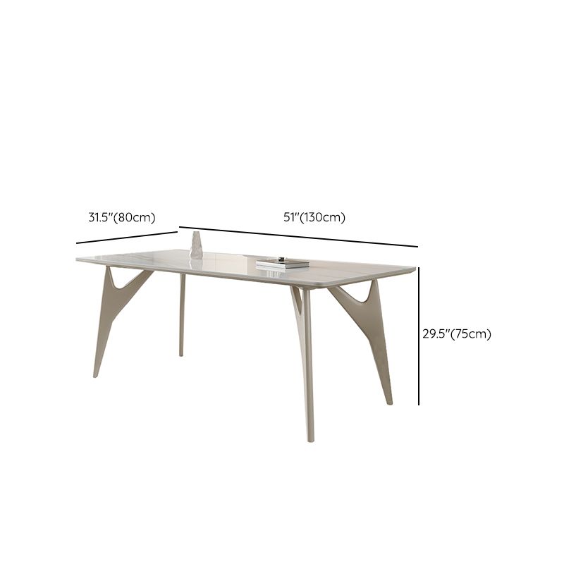 Contemporary Kitchen Dinner Table 4 Legs Rectangle Dining Table
