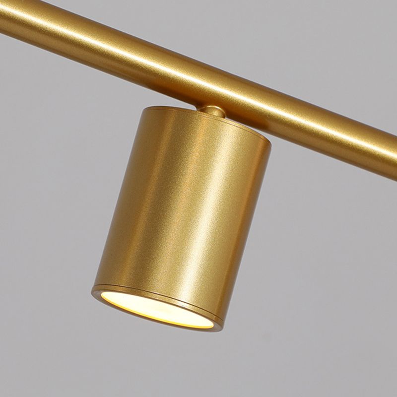 5 lustres légers du globe moderne en métal léger et îlot de verre