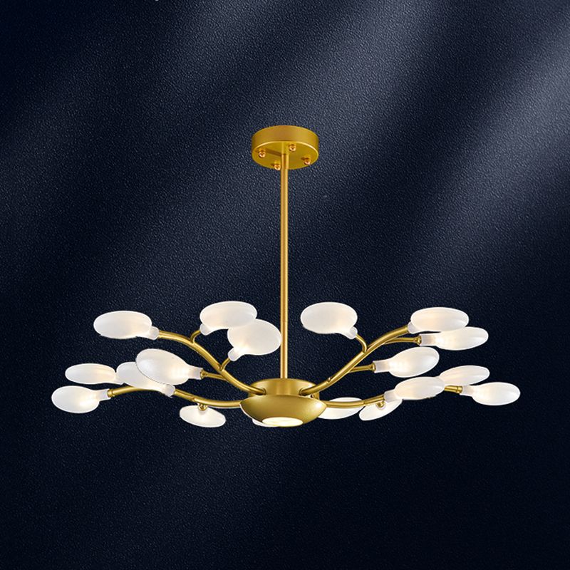 Wrought Iron Firefly Pendant Light in Modern Luxury Style Acrylic Sputnik Ceiling Light for Living Room