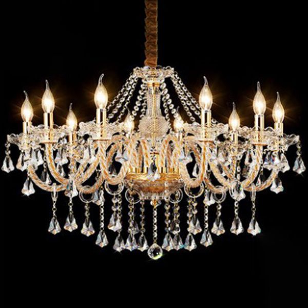 Metal Candle Pendant Lighting European Multi Lights Hanging Lamp Kit