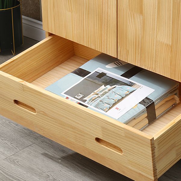 Modern Coat Locker Wooden High Gloss 1-Drawer Kid's Wardrobe