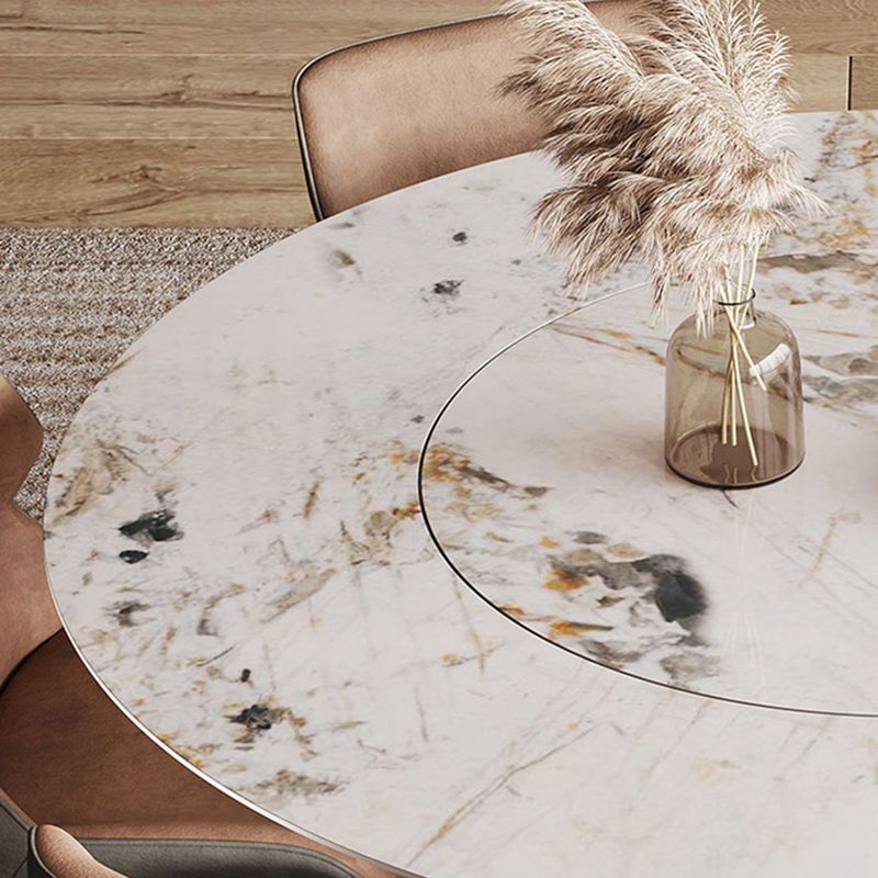 Modern Dining Table Set 1/4/5/7 Pieces with Metal Base Kitchen Furniture Set