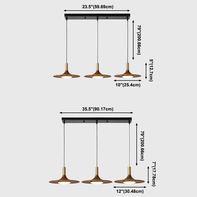 Holzschüssel Schatten hängend hängend zeitgenössische Küchenheize Leuchten