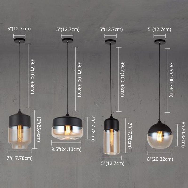 1 luminaires suspendus légers de style rétro de style industriel suspendu pour bar