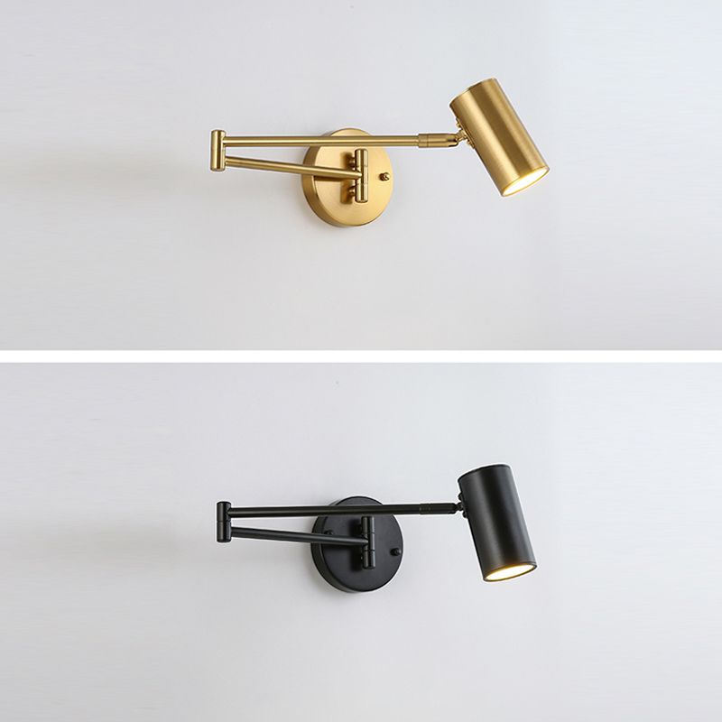 Cylinder Wall Light Sconces Modern Metal 1 Light Wall Mounted Lamp for Bedroom