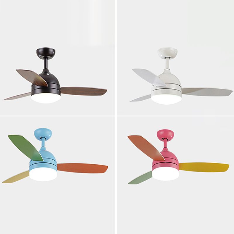 Kids Style 1 - Light Fan Light 3 Wood Blades Ceiling Fan Fixture