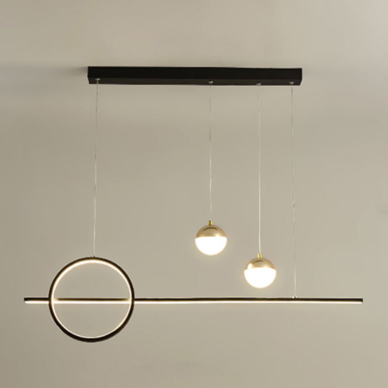 Modern Style Linear Pendant Lights Metal 4- Light Pendant Light Fixtures