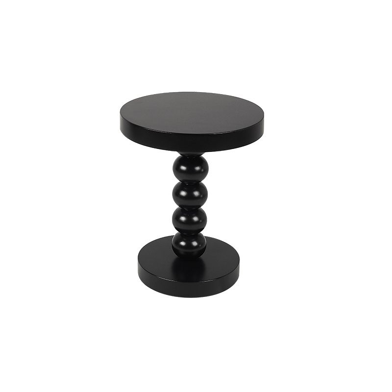 Contemporary End Table Solid Wood Pedestal Round Living Room Side Table