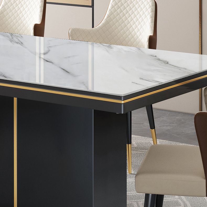 Glam 1/4/6/7/9 Pieces Dining Set Rectangle Stone Dining Table Furniture for Dining Room