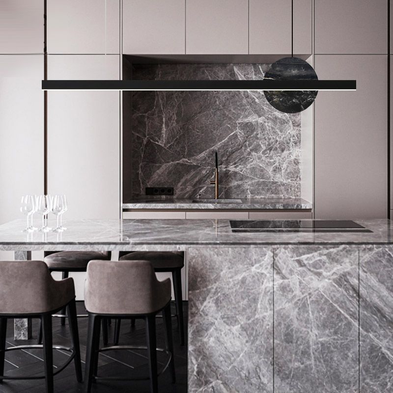 Modern Simple Dining Chandelier Light Metal Pendant Lamp Fixture for Dining Room