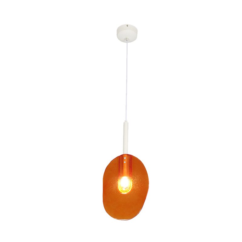 Sospensione a forma di lecca-lecca minimalista Light arancione arancione a 1 lutto.