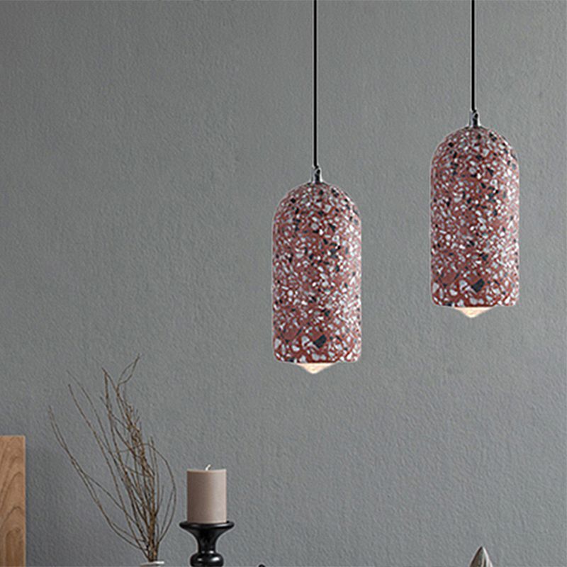 Designer cilindro cilindro lampada cemento 1 sala da pranzo leggera lampada appesa in bianco/rosso/blu