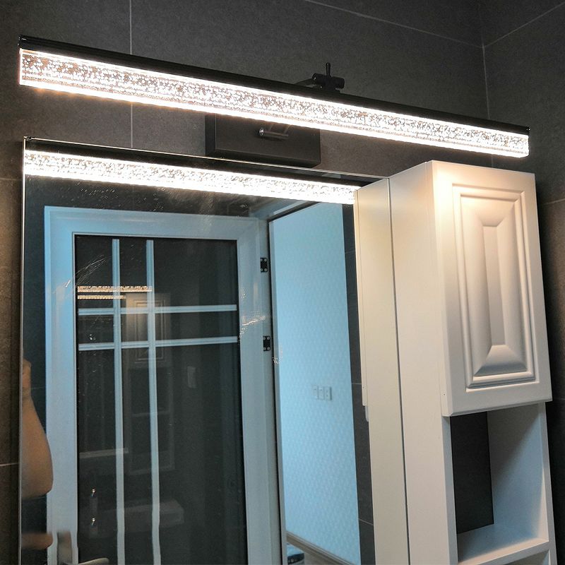 Modern Minimalist Style Streamlined Wall Mounted Vanity Lights Metal Vanity Sconce for Toilet