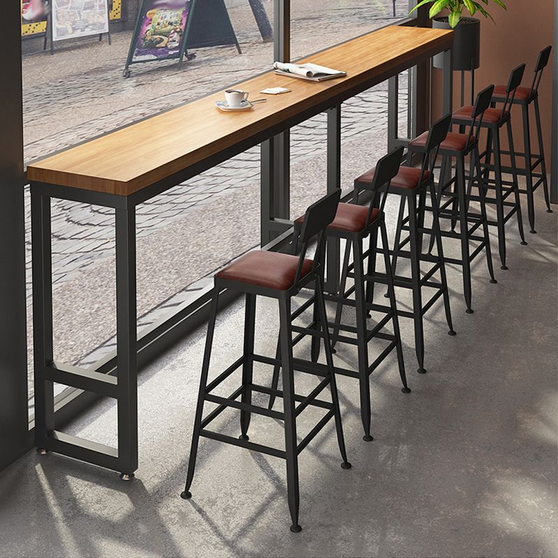 Industrial 1/4/5/9 Pieces Bar Table Set Rectangle Pine Wood Counter Table for Bar