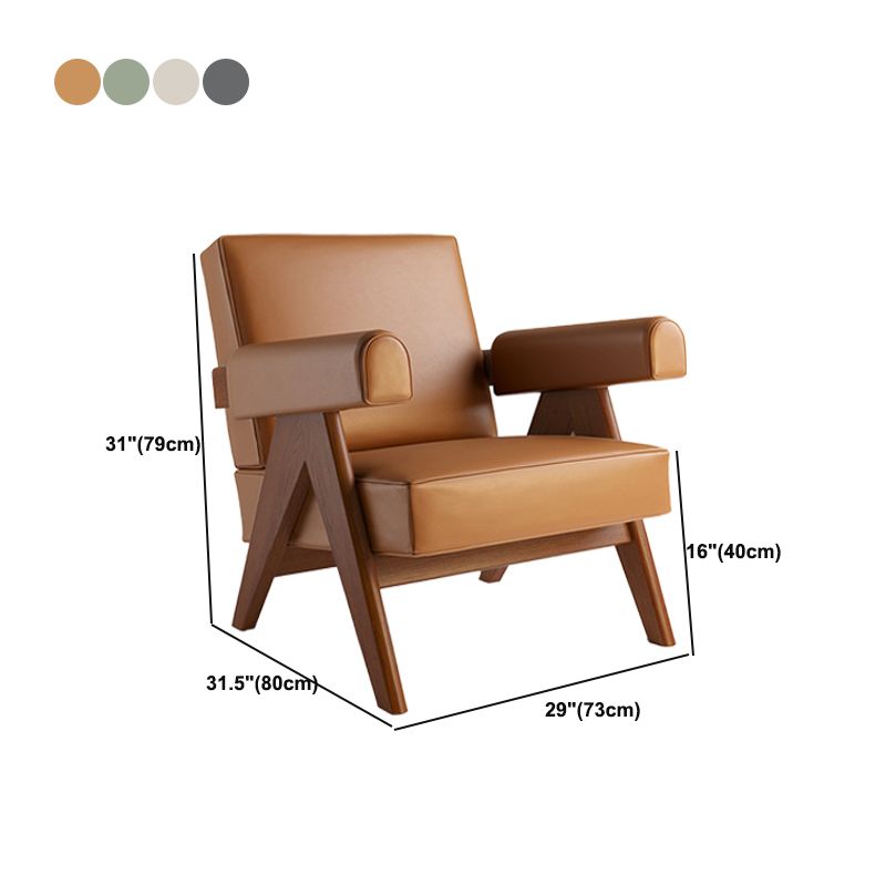 Nordic Arms Included Basic Four Leg Round Arms Tight Back Accent Room Chair