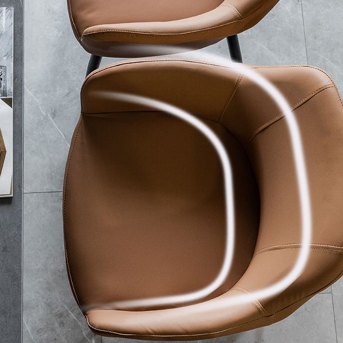 Contemporary Metal Dining Room Chairs Upholstered Armchair for Restaurant Use