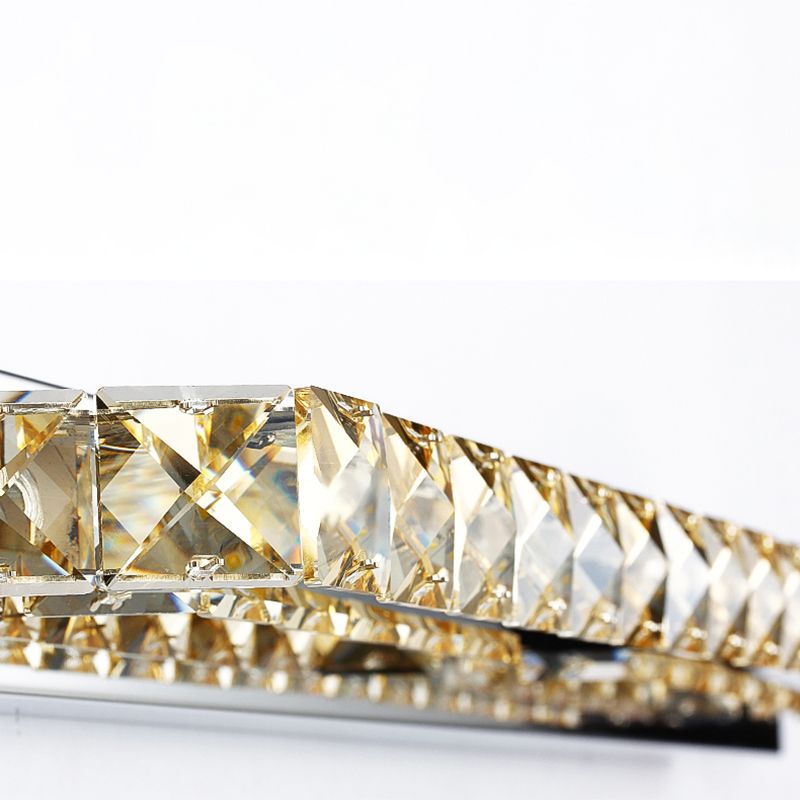 Geometric Vanity Lighting Modern Style Crystal 1 Light Vanity Sconce Lights