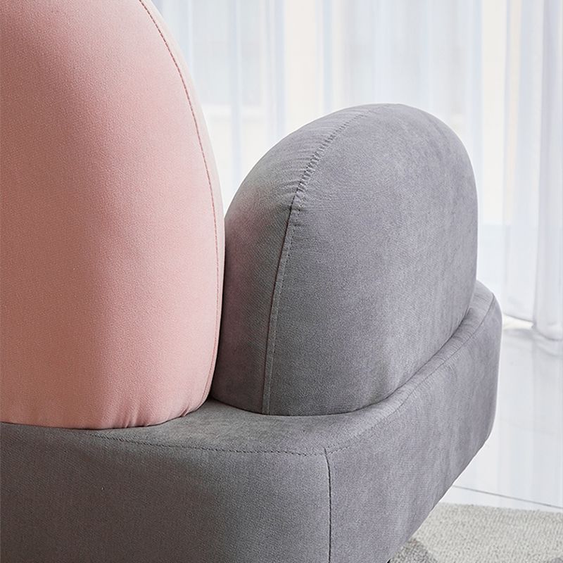 Contemporary Cotton Blend Single Arm Tight Back Light-grey Sofa Set