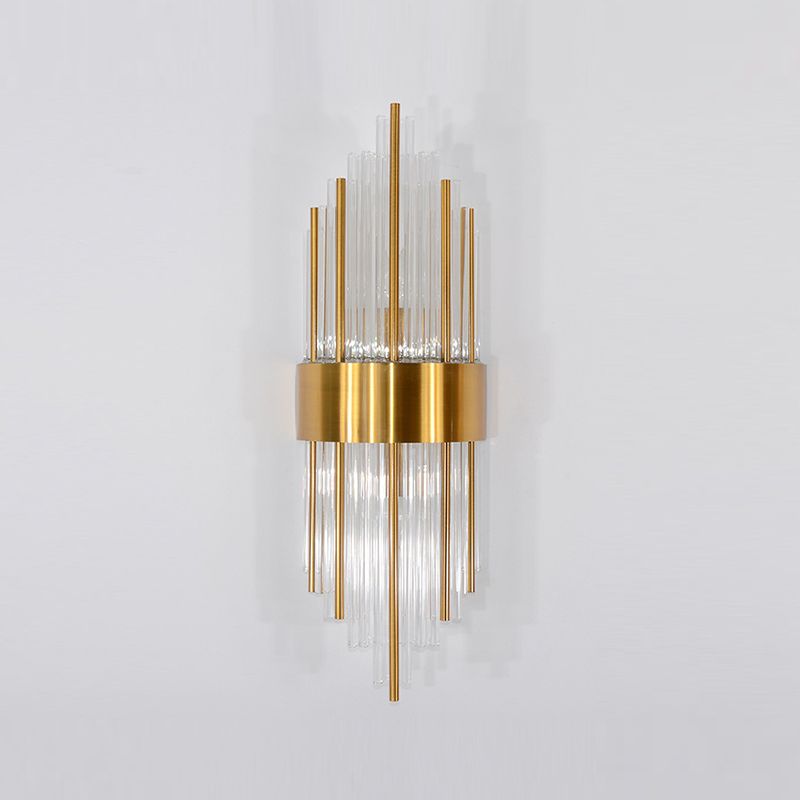 Crystal Geometric Shape Wall Light Modern Style 2 Lights Wall Light Sconce