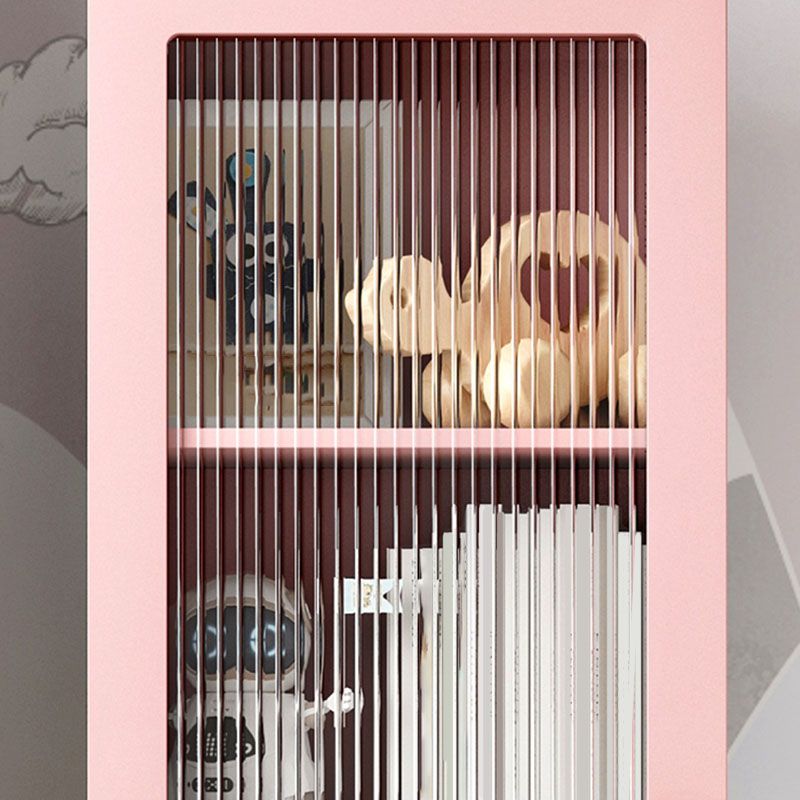 14" D Wooden Bookshelf Modern Closed Storage Bookcase with Drawer and Door