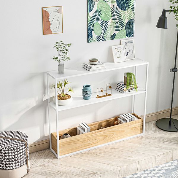 Contemporary Open Etagere Bookshelf with Metal and Shelf for Home