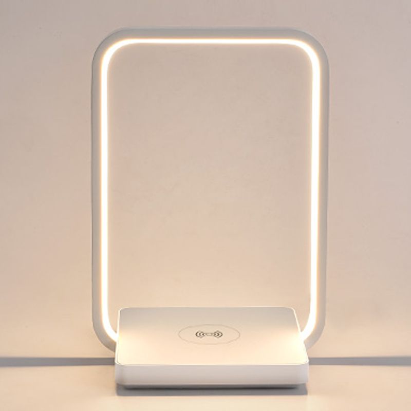 Linear 1 Light Nightstand Lamp Contemporary Metal Night Table Lamps for Bedroom