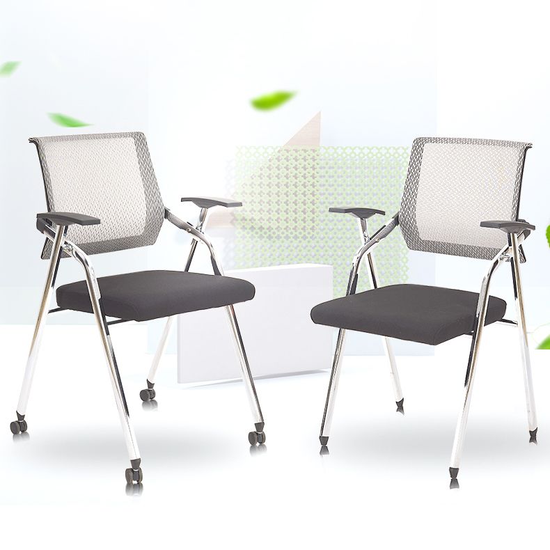 Mid Back Mesh Conference Chair Modern Fixed Arms Office Chair for Home Office