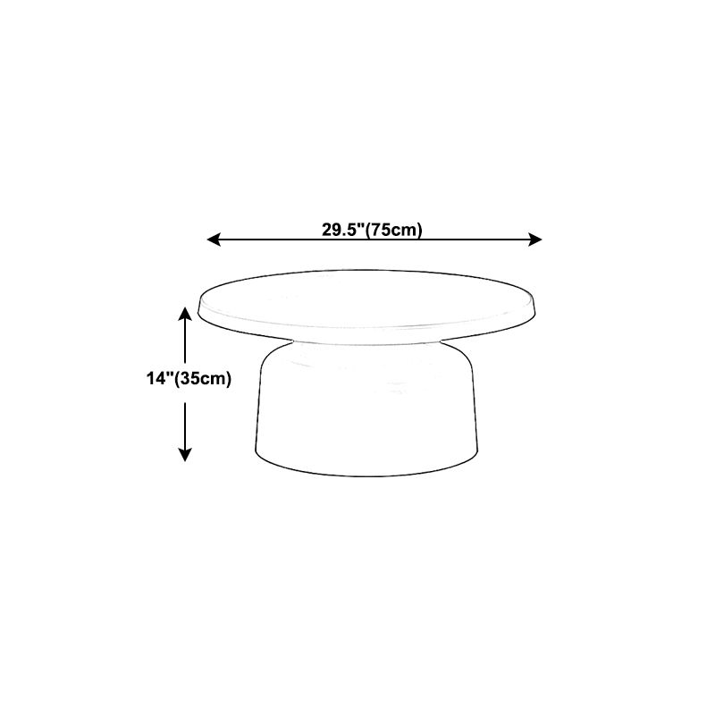 Contemporary Style Round Metal Side Table Single Base Side Table