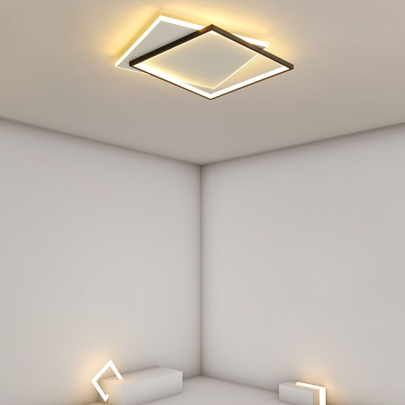 Plafond métallique carré Light Mount de montage simple LED Black Light