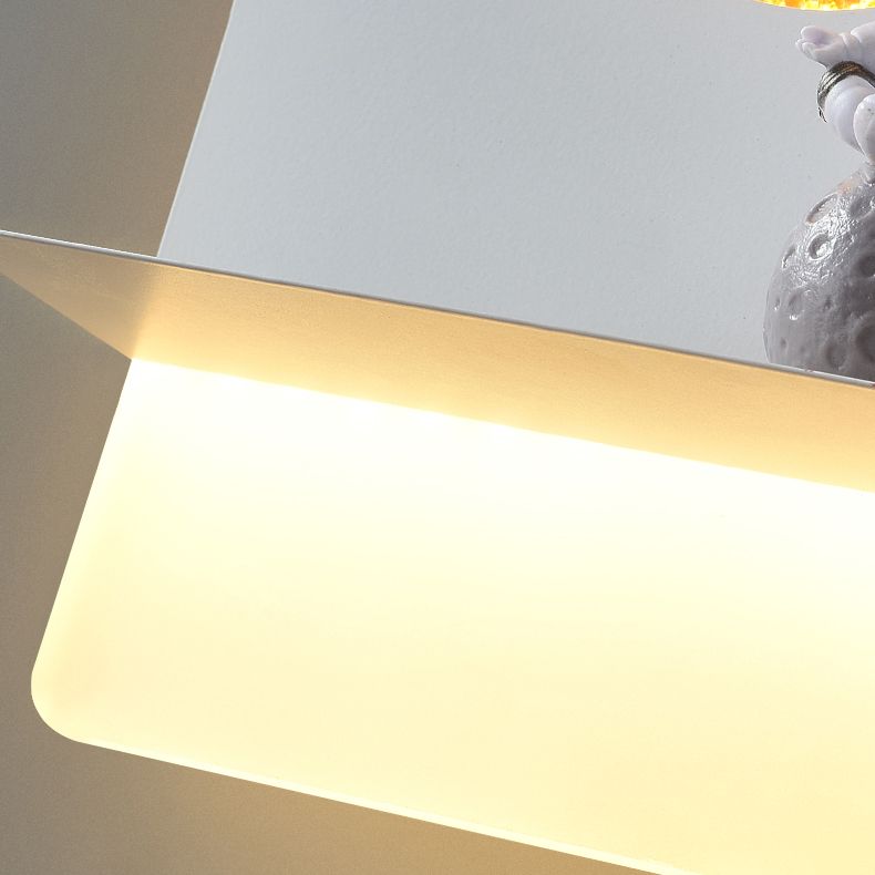 GEOMETRIC HADE SCONCE SCONCE STYE METAL METAL 1 SCONCI LIGHT, SAPI con decorazione