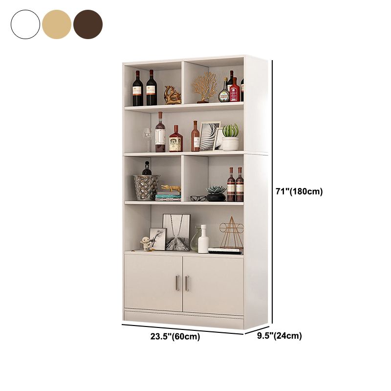 Mid-Century Modern Wine Bottle Rack Wooden Wine Racks for Living Room