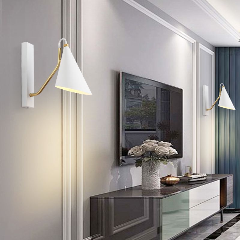 Geometric Wall Lamps Modern Style Metal 1 Light Wall Light Sconce