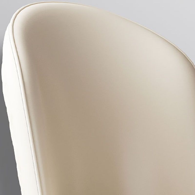 Silla de comedor de metal de estilo escandinavo, silla de comedor sin brazos con respaldo sólido (juego de 2)