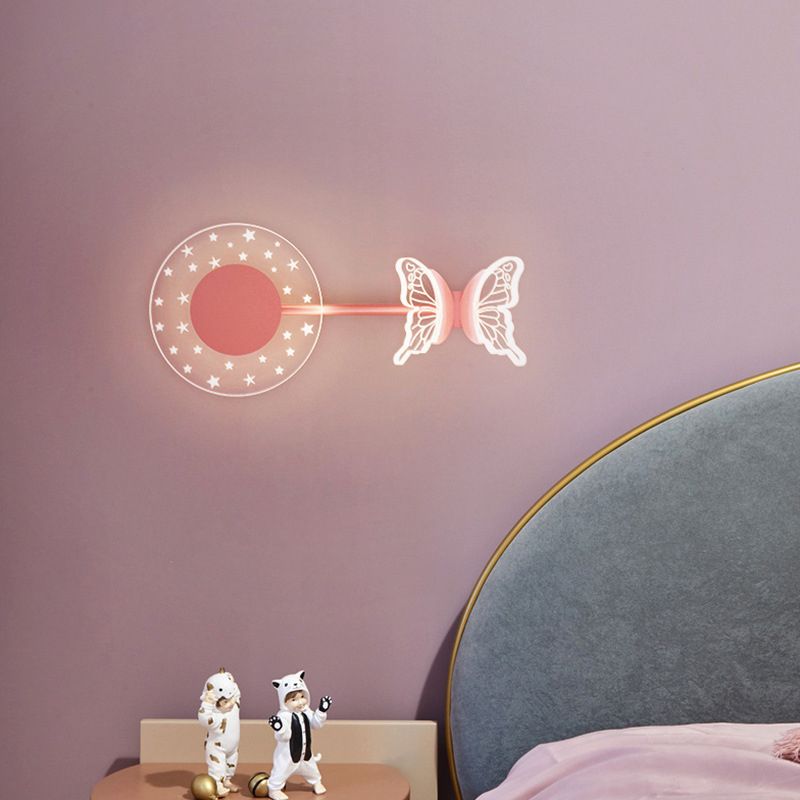 Pink / Gold 2 - Light LED Wall Flush Mount Acrylic Modern Wall Lighting Fixture