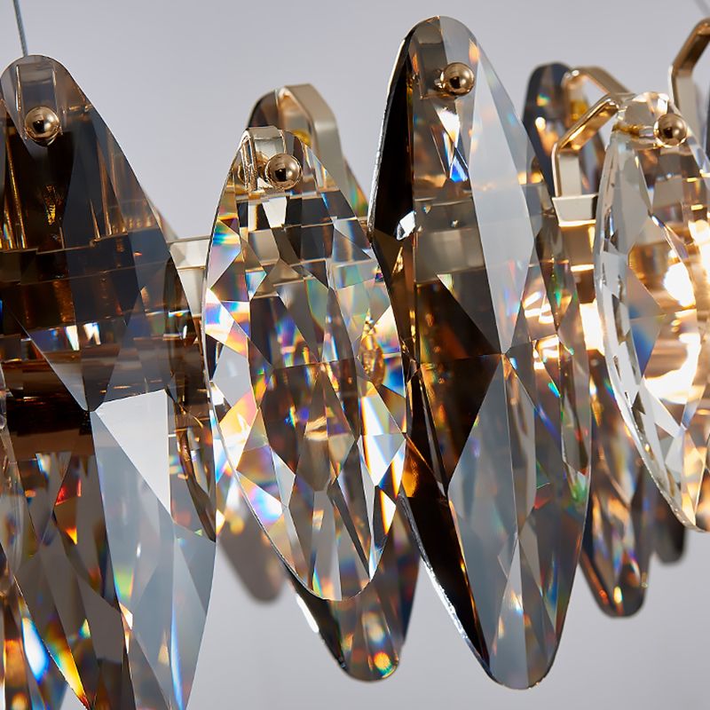 Geometric Crystal Chandelier Lights Contemporary Kitchen Pendant Lights