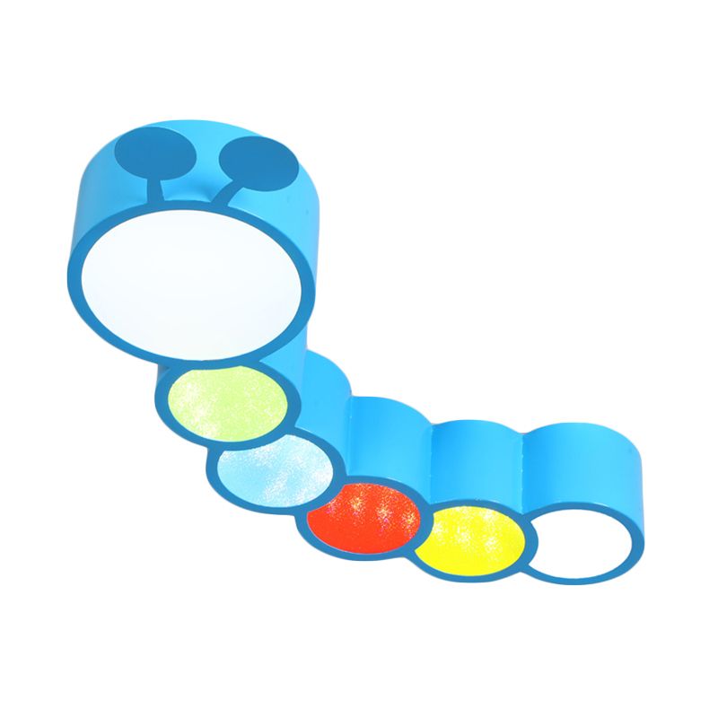 Moderne rupsvormige inbouwlamp van metaal, oogverzorgende LED-plafondlamp voor slaapkamer