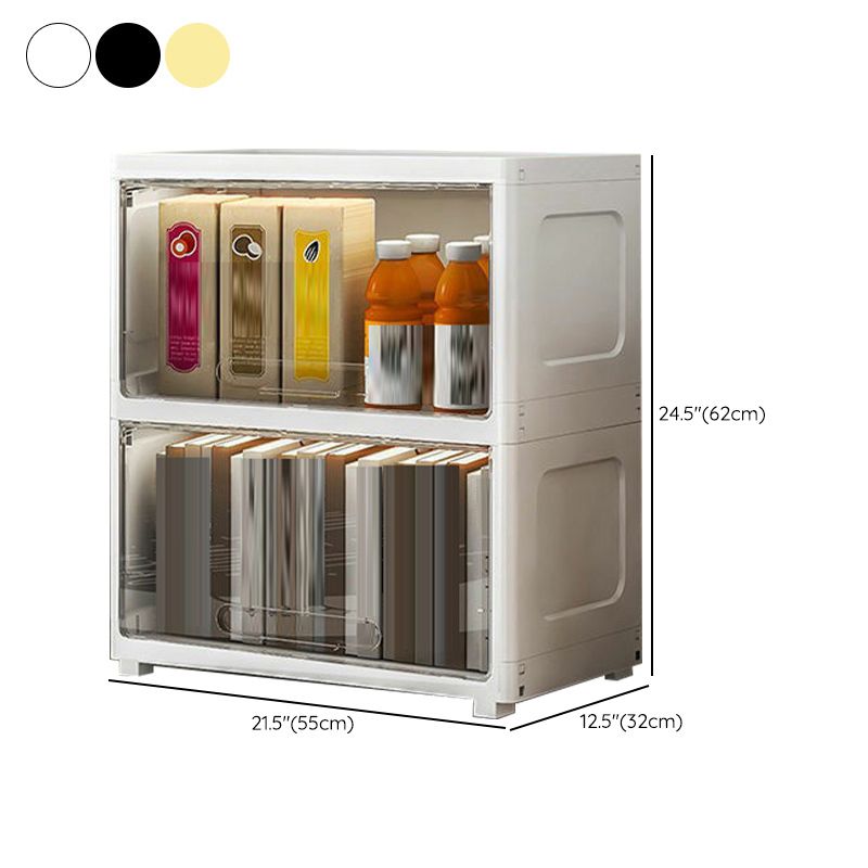 Contemporary Wardrobe Armoire with Legs Plastic Non-Hanging Armoire