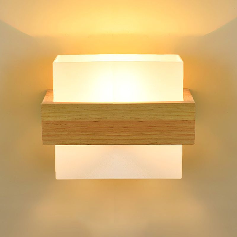Modern Square Shape Wall Mount Light Fixture 1 Light Wall Mounted Lighting for Dining Room