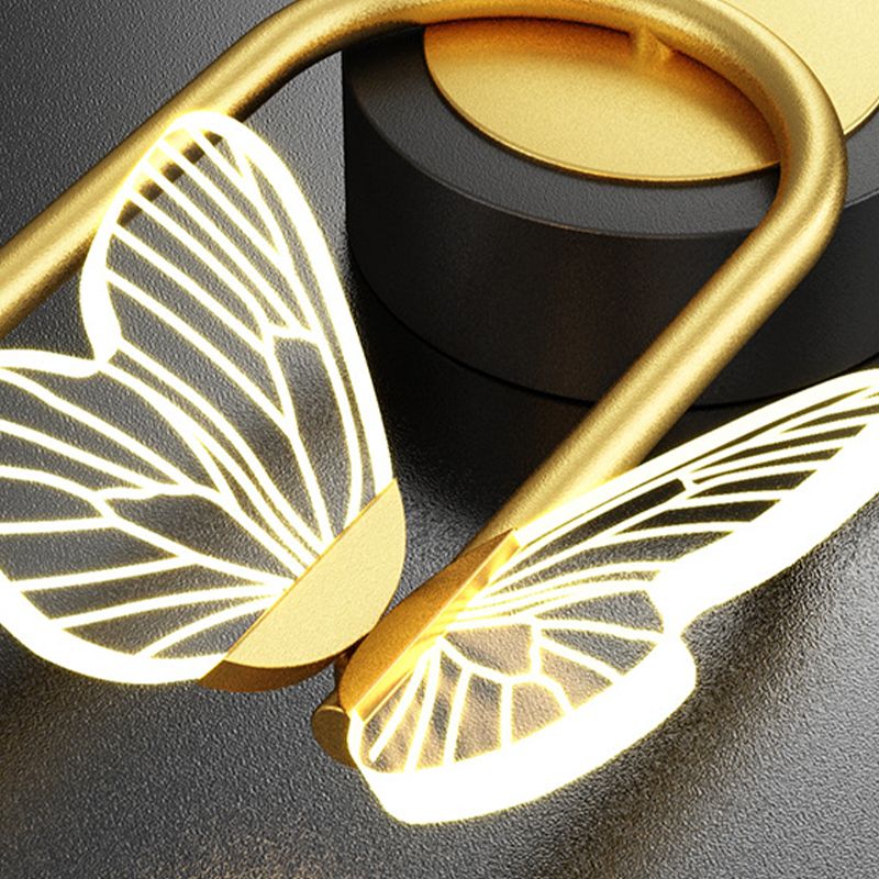 Modern Wall Mount Light Fixture 2 Light Wall Light Sconce in Gold for Dining Room