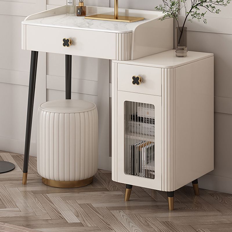 Contemporary Vanity Dressing Table Slate Top Make-up Vanity with Drawer