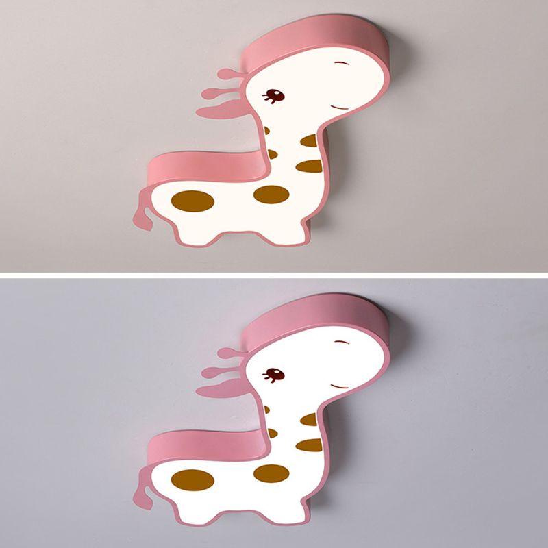 Giraff Flush Mount Ceiling Light Fixture Cartoon Acrylic Ceiling Mount Chandelier for Children Room