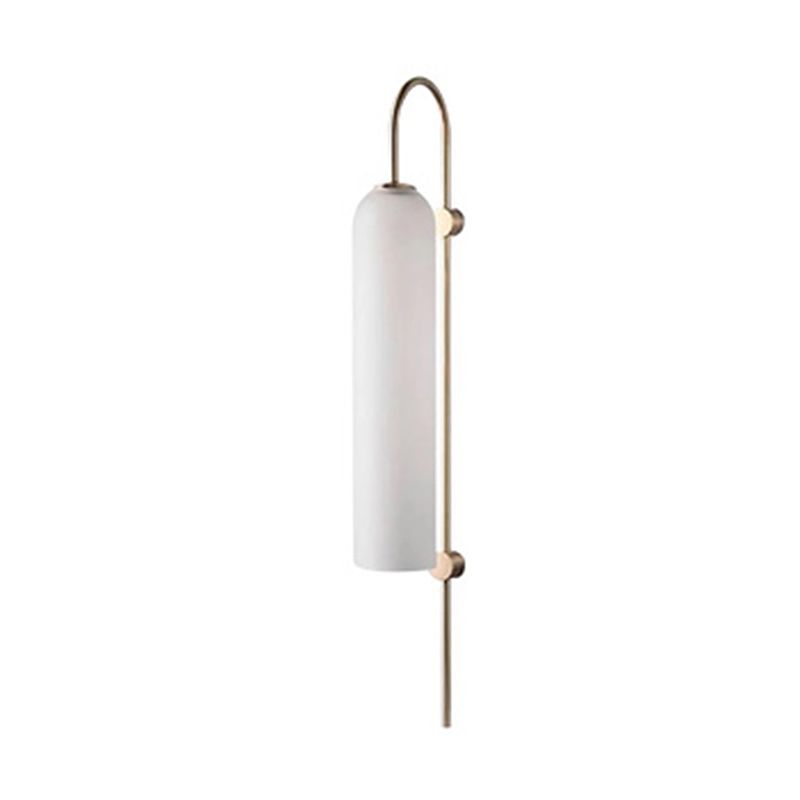 Gooseneck Wall Lighting Fixture Modern Style Glass Wall Light Sconce for Living Room