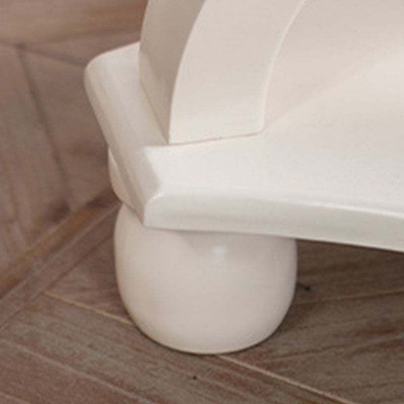 French Country Style Side Table Distressed Wood Side Table in White