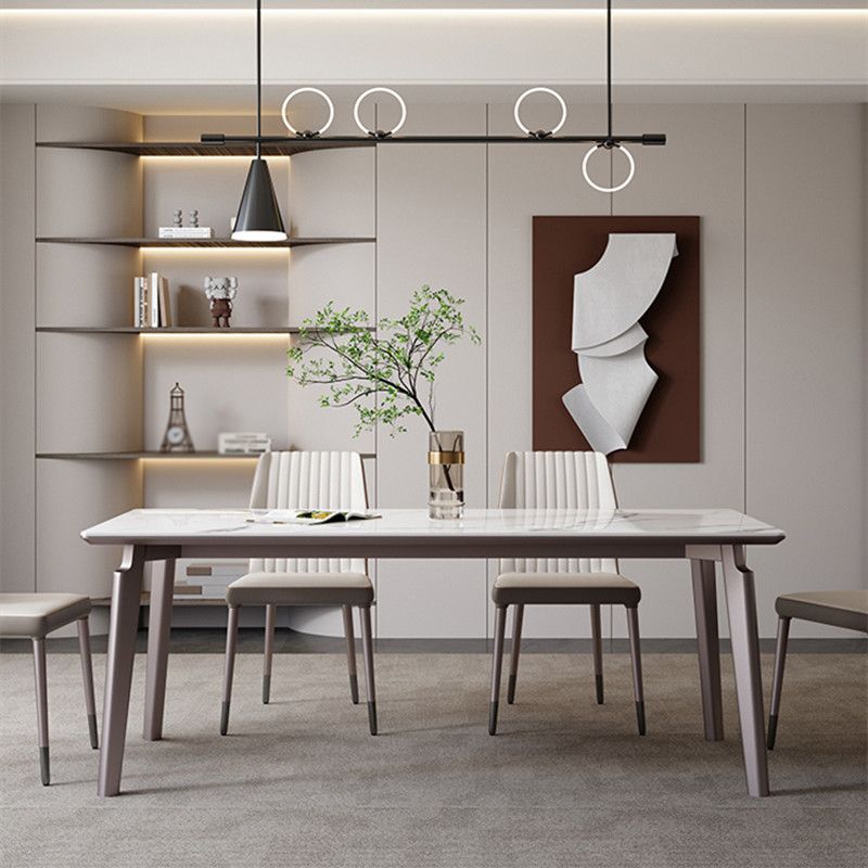 Modern 1/3/4/5/6 Pcs Dining Chairs Set Sintered Stone Dining Room Set