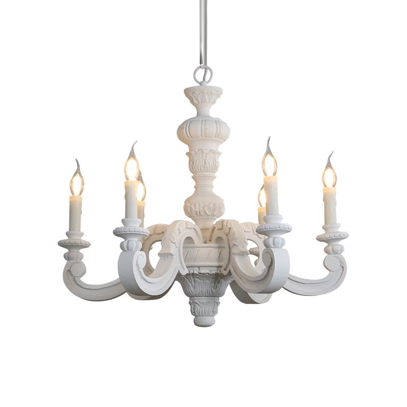 Wood Chandelier Lighting Candle Rustic Hanging Pendant for Living Room