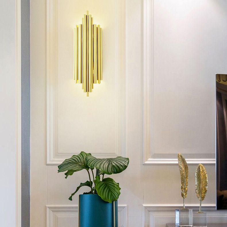 Contemporary Metal 1-Light Wall Mount Lamp Linear Wall Sconce for Bedroom