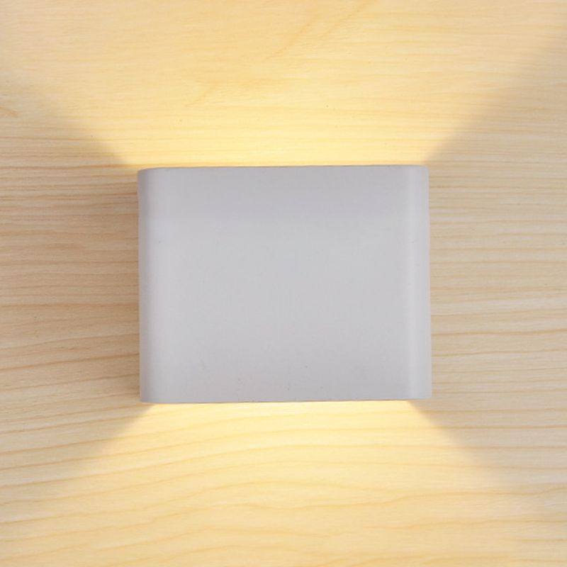 Luces de pared cuadradas de aluminio Moderno 1 cabezal de montaje en la pared para dormitorio