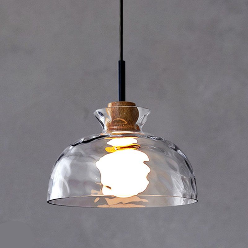 Contemporary Ceiling Hanging Light Fixture with Glass Shade for Sitting Room