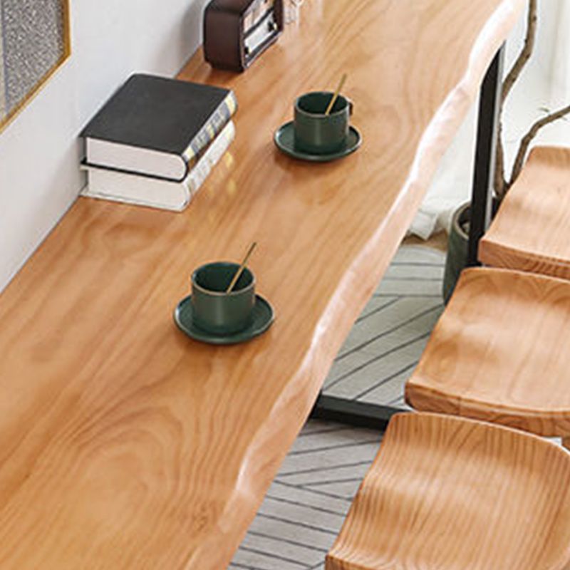 Modern Style Bar Table Set 1/2/5 Pieces Rectangle Bar Table with High Wood Stools