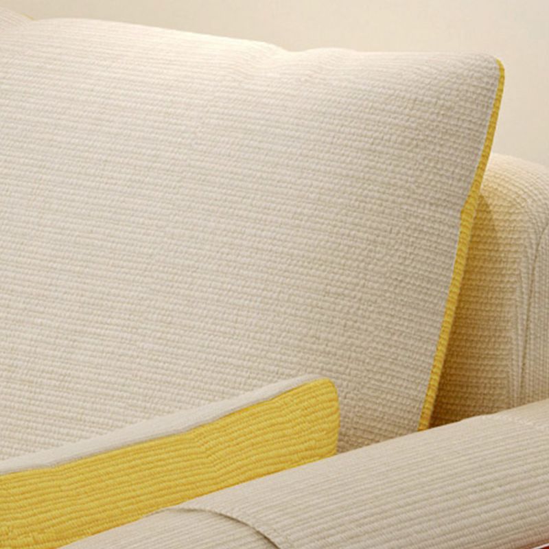 Scandinavian Linen Blend Sectional with Storage and Flared Arm